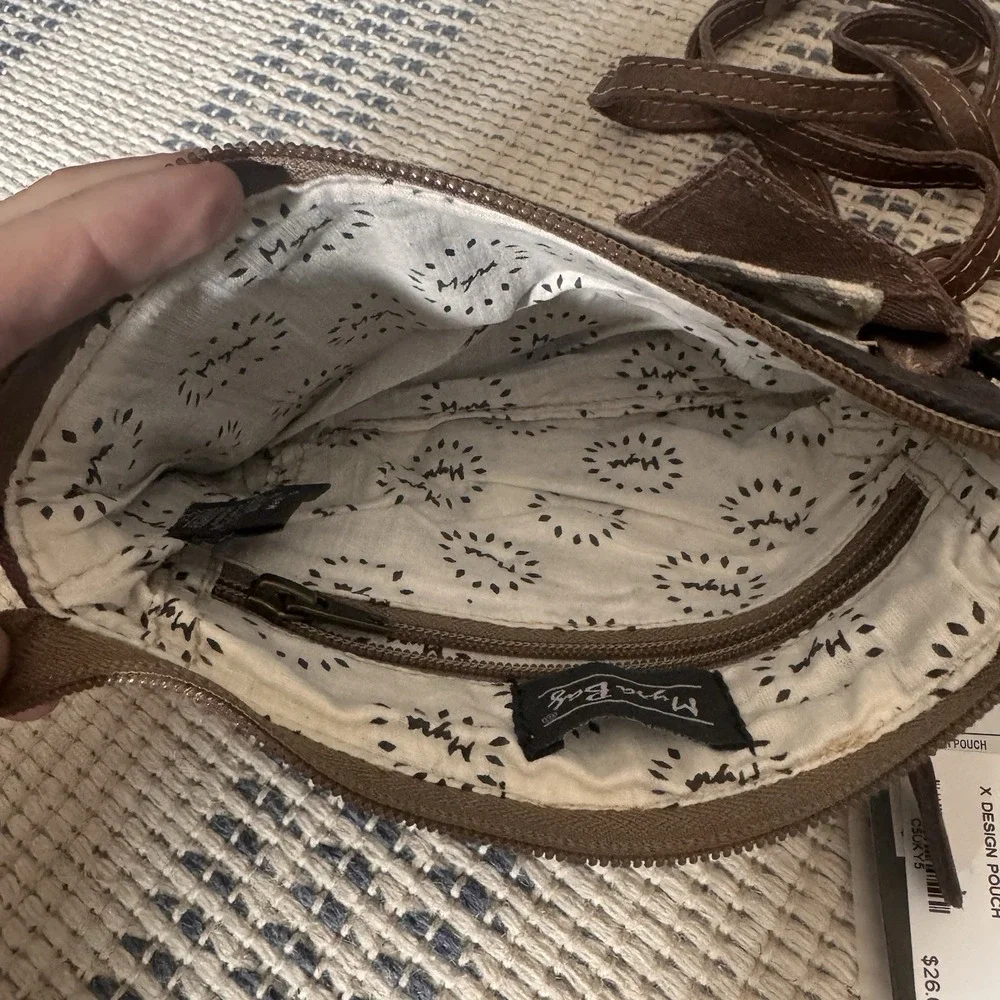 Myra S-1220 Small Cellphone Crossbody Bag for Women Canvas / Leather